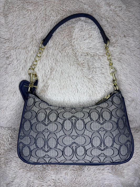 C blue crystal bag
