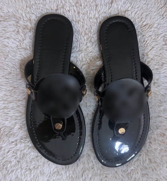 Black tb sandals (non sparkly)