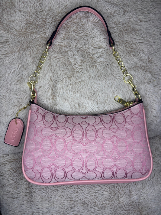 Pink c bag with crystals