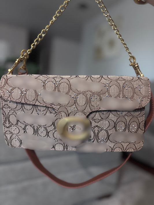 C brown sparkly bag